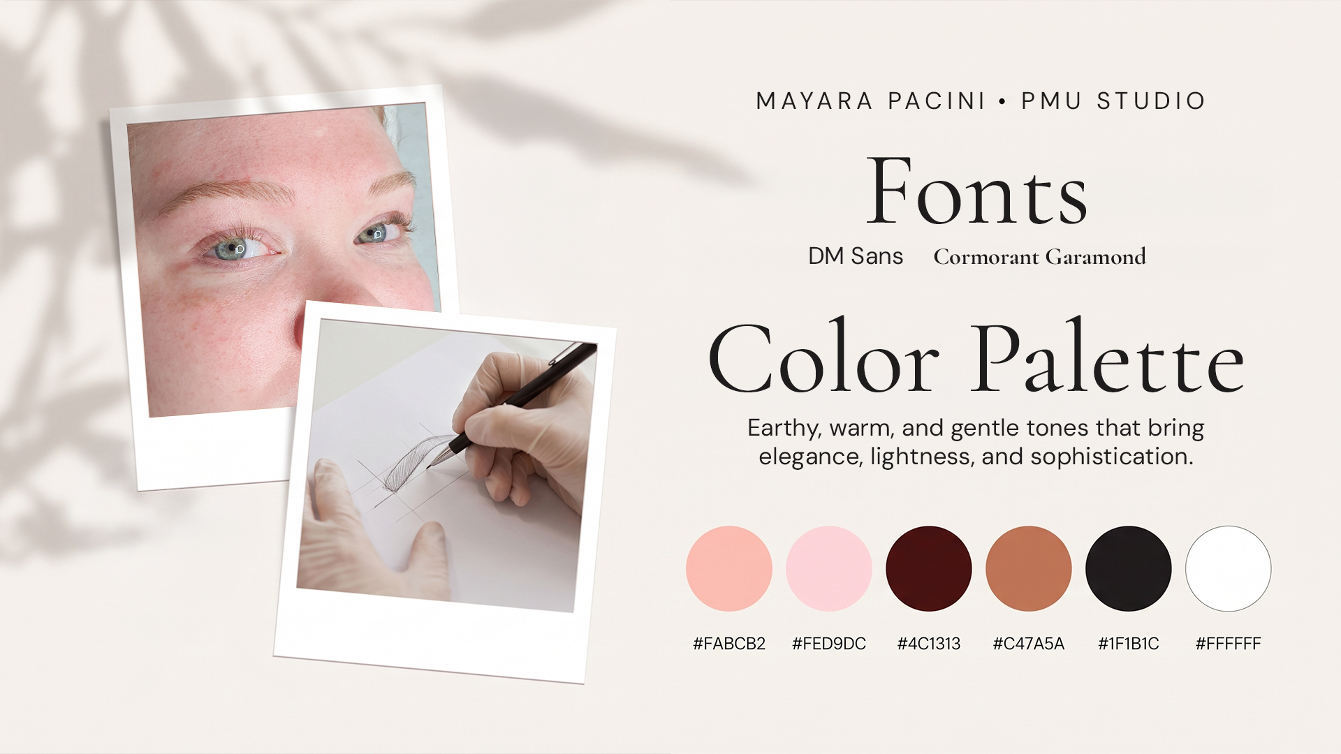 Brand colours and typefaces
