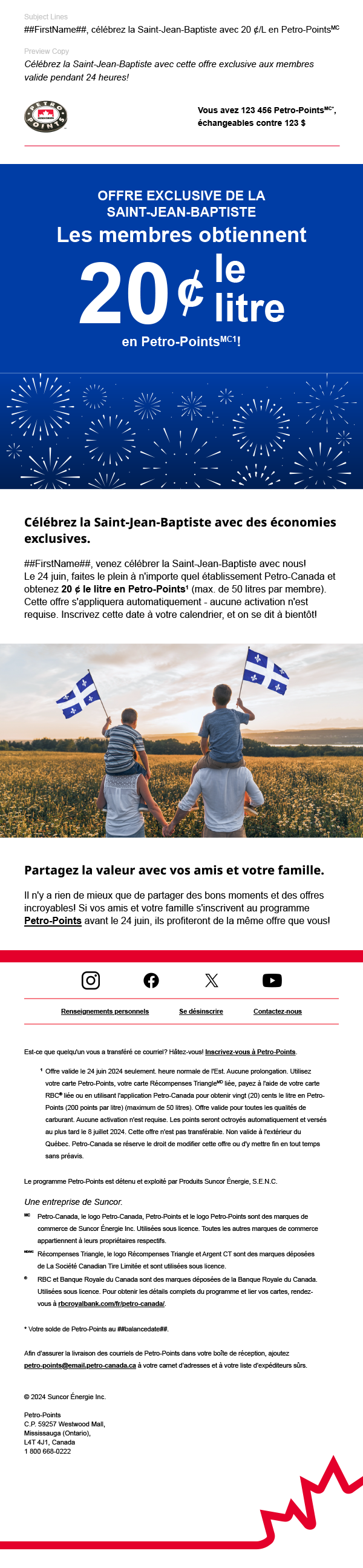 Petro-Points email — Saint-Jean-Baptiste